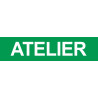 ATELIER vert - 29x7cm - Autocollant(sticker)