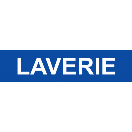 LAVERIE bleu - 29x7cm - Autocollant(sticker)