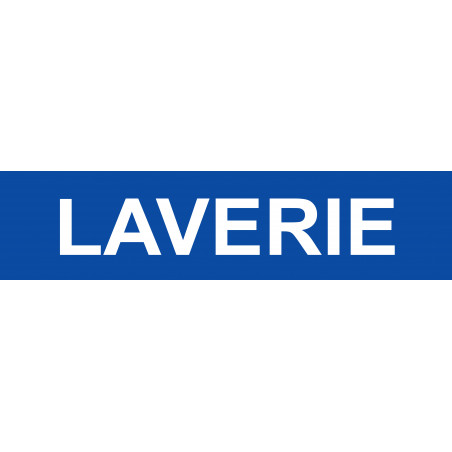 LAVERIE bleu - 29x7cm - Autocollant(sticker)