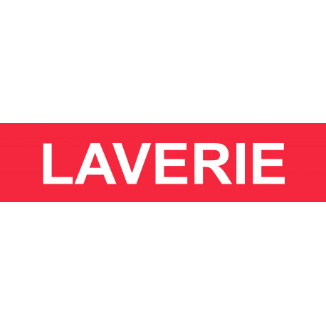 LAVERIE rouge - 15x3,5cm - Autocollant(sticker)