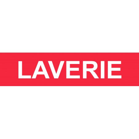 LAVERIE rouge - 15x3,5cm - Autocollant(sticker)