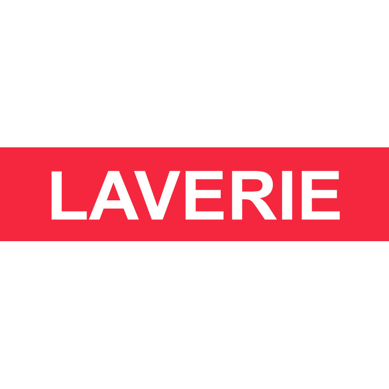 LAVERIE rouge - 29x7cm - Sticker/autocollant