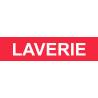 LAVERIE rouge - 29x7cm - Sticker/autocollant