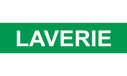 LAVERIE vert - 15x3,5cm - Autocollant(sticker)