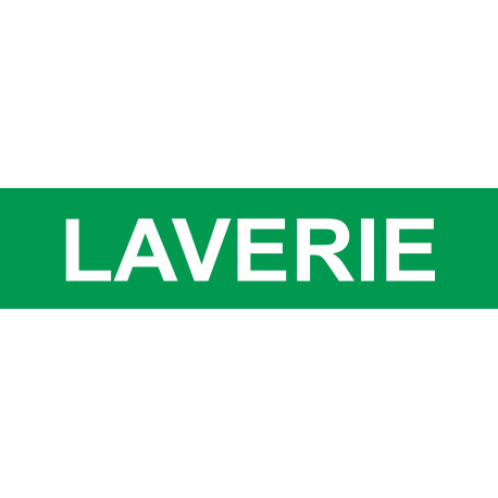 LAVERIE vert - 15x3,5cm - Autocollant(sticker)