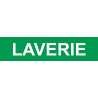 LAVERIE vert - 15x3,5cm - Sticker/autocollant