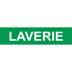 LAVERIE vert - 29x7cm - Sticker/autocollant