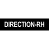 DIRECTION RH noir - 15x3,5cm - Autocollant(sticker)