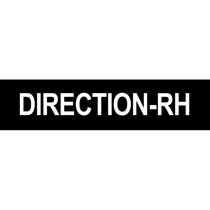 DIRECTION RH noir - 29x7cm - Sticker/autocollant