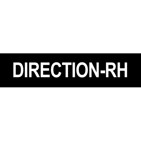 DIRECTION RH noir - 29x7cm - Sticker/autocollant
