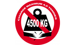 Charge maximale 4,5 tonnes - 10cm - Autocollant(sticker)