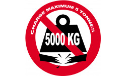 Charge maximale 5 tonnes - 20cm - Autocollant(sticker)