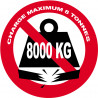 Charge maximale 8 tonnes - 20cm - Autocollant(sticker)