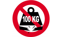 Charge maximale 100 KG - 20cm - Autocollant(sticker)