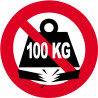 Charge maximale 100 KG - 20cm - Autocollant(sticker)