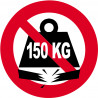 Charge maximale 150 kilos - 20cm - Autocollant(sticker)