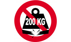 Charge maximale 200 kilos - 20cm - Autocollant(sticker)