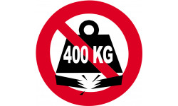 Charge maximale 400 kilos - 15cm - Autocollant(sticker)