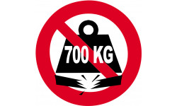 Charge maximale 700 kilos - 20cm - Autocollant(sticker)