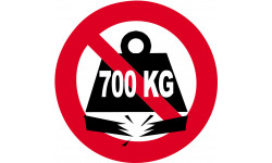 Charge maximale 700 kilos - 15cm - Autocollant(sticker)