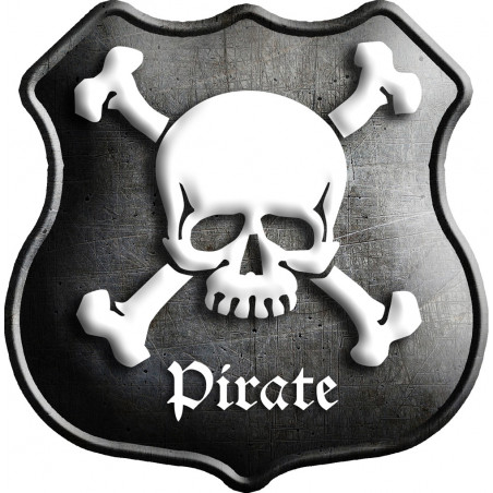 Crâne Pirate (20x20cm) - Autocollant(sticker)