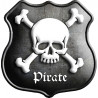 Crâne Pirate (20x20cm) - Autocollant(sticker)