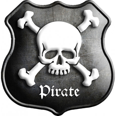 Crâne Pirate (5x5cm) - Autocollant(sticker)