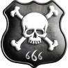 Crâne 666 (5x5cm) - Autocollant(sticker)