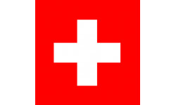 drapeau officiel Suisse : 13x13cm - Autocollant(sticker)