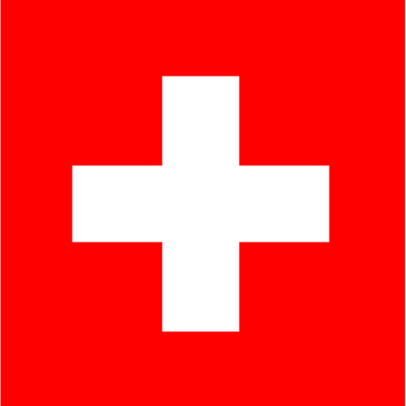 Drapeau Suisse : 13x13cm - Sticker/autocollant