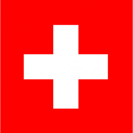 drapeau officiel Suisse : 13x13cm - Autocollant(sticker)
