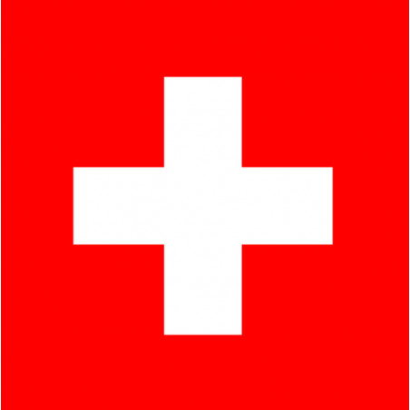 drapeau officiel Suisse : 13x13cm - Autocollant(sticker)