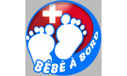 bébé à bord suisse gars - 10cm - Autocollant(sticker)