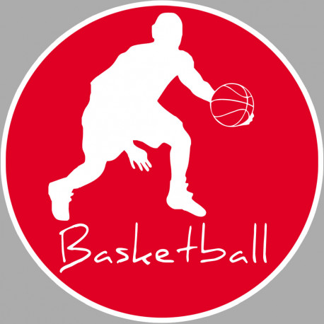 Basketball dribble - 10cm - Autocollant(sticker)