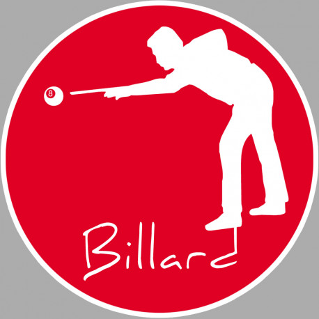 Billard - 10cm - Autocollant(sticker)