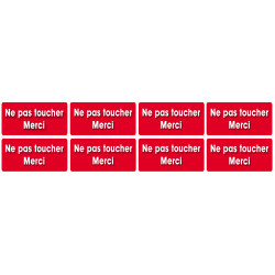 Ne pas toucher - 8fois 6x3 cm - Sticker/autocollant