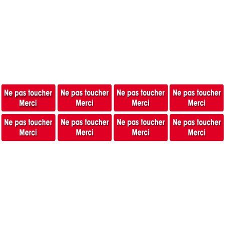 Ne pas toucher - 8fois 6x3 cm - Sticker/autocollant