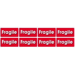 Fragile - 8fois 6x3cm - Sticker/autocollant