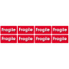 Fragile - 8fois 6x3cm - Sticker/autocollant