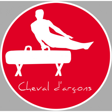 Cheval d'arçons - 10cm - Autocollant(sticker)