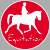 Équitation - 10cm - Autocollant(sticker)