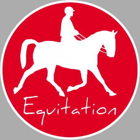 Équitation - 15cm - Autocollant(sticker)