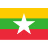 Drapeau Birmanie - 5 x3,3 cm - Sticker/autocollant
