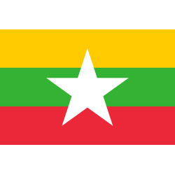 Drapeau Birmanie - 19,5 x13cm - Sticker/autocollant