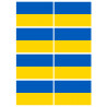 Drapeau Ukraine - 8 stickers - 9.5 x 6.3 cm - Autocollant(sticker)