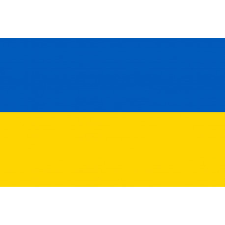 Drapeau Ukraine - 15x10cm - Autocollant(sticker)