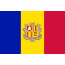 Drapeau Andorre - 19.5 x 13 cm - Sticker/autocollant