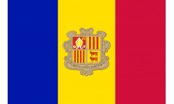 Drapeau Andorre - 19.5 x 13 cm - Autocollant(sticker)