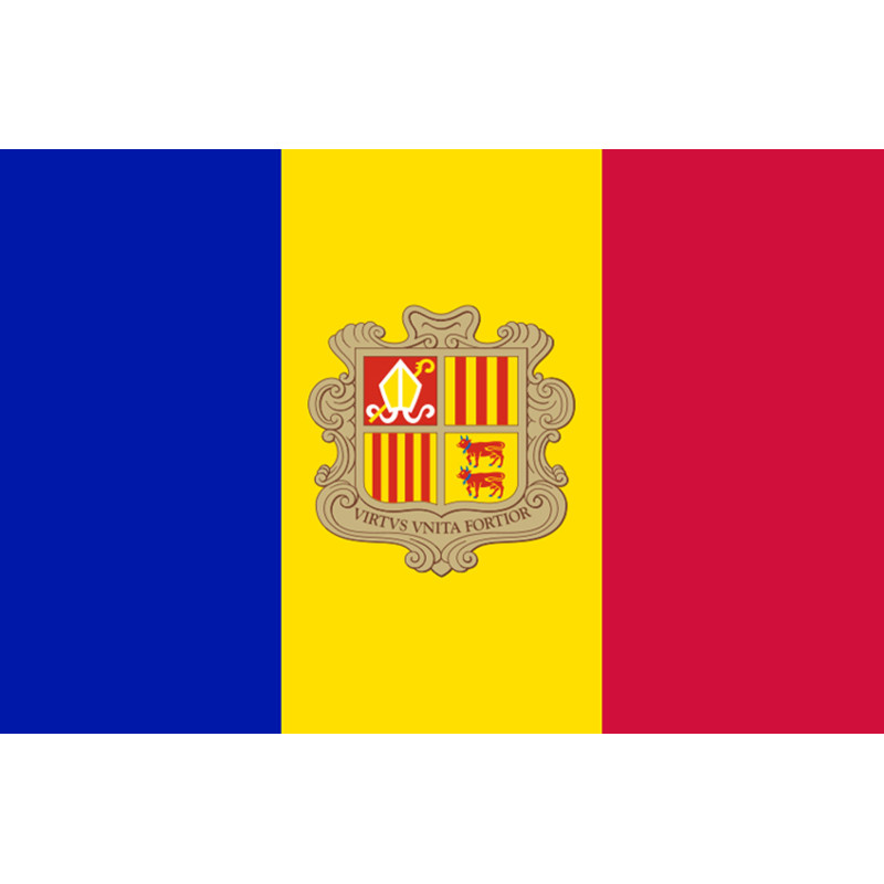Drapeau Andorre - 19.5 x 13 cm - Sticker/autocollant