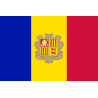 Drapeau Andorre - 15 x 10 cm - Sticker/autocollant